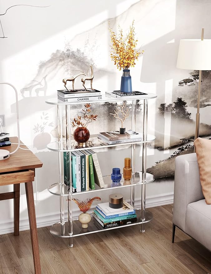 Clear Bookshelf, Acrylic Bookcase - Image 6