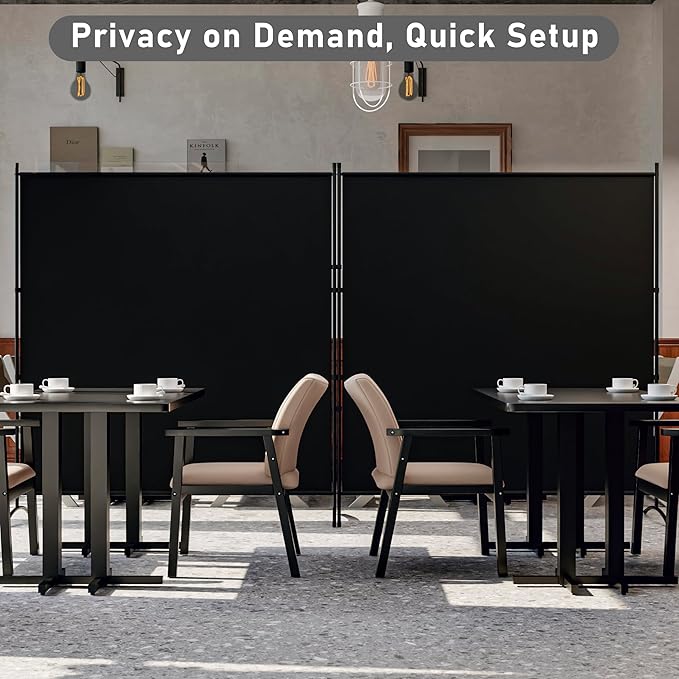 Room Divider 126''W x 71''H Large 2 Panel Privacy Screen - Image 6