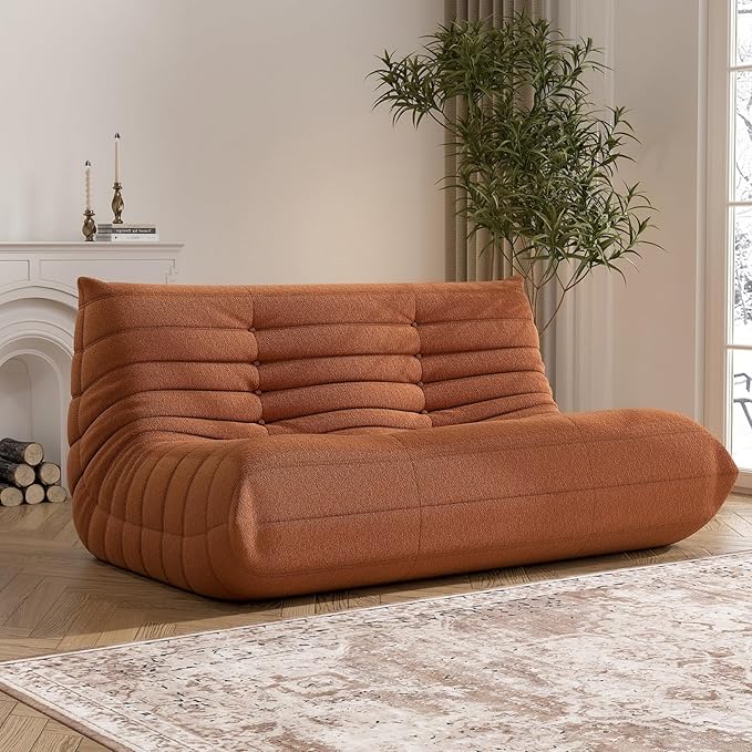 Bean Bag Chair, Loveseat Fireside Chair Bean Bag Sofa Large Bean Bag Chair by Unknown