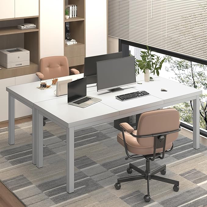 63 Inch Home Office Desk, Modern Desk - Image 7