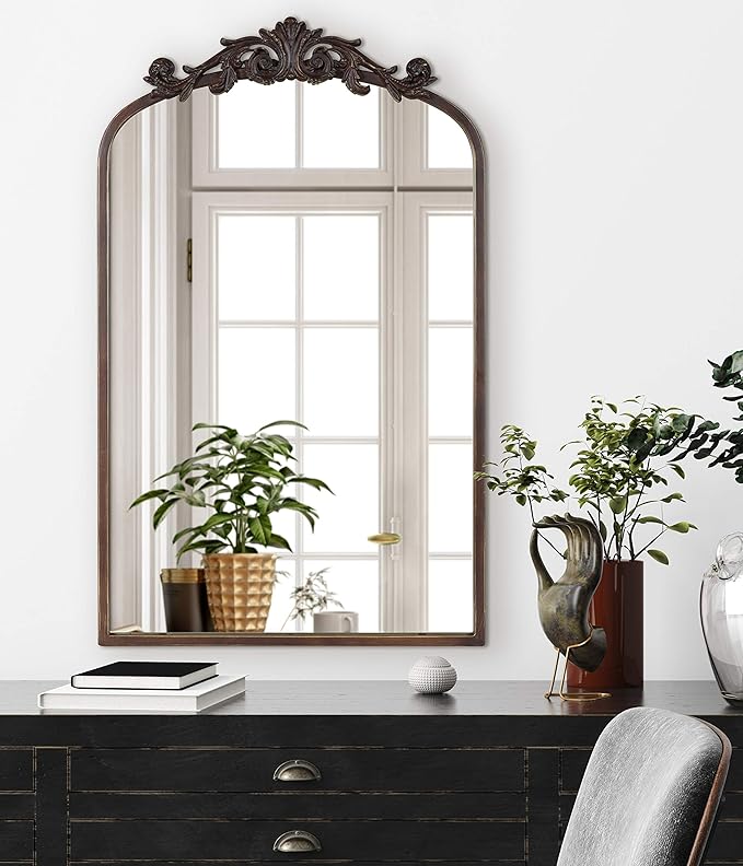 Kate and Laurel Arendahl Traditional Arch Mirror, 19 x 30.75, Antique Bronze - Image 2