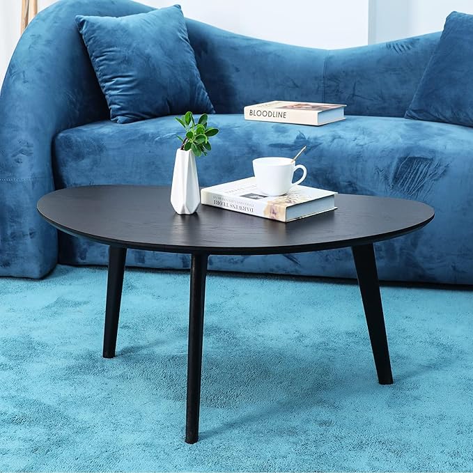 FIRMINANA Small Black Oval Coffee Table - Image 5