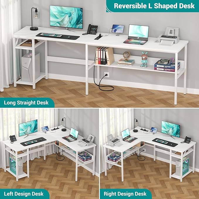 Reversible L Shaped Gaming Desk - Image 5