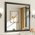36x36 Inch Black Bathroom Mirror by Briivuemodernmirrors