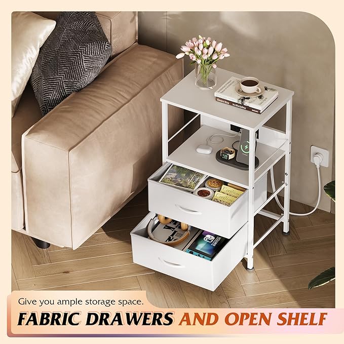 WLIVE White Night Stand Set of 2 - Image 6