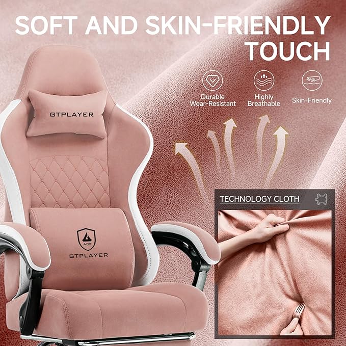 GTPLAYER Office Chair, Gaming Computer Desk Fabric Chair - Image 4
