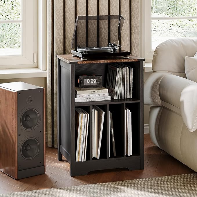 ChooChoo Record Player Stand, Vinyl Record Storage Cabinet, Turntable Stand - Image 3