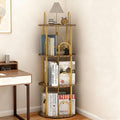 3 Tier Rotating Bookshelf, 360° Spinning Bookshelf Tower, Round Narrow Space by Merkisa