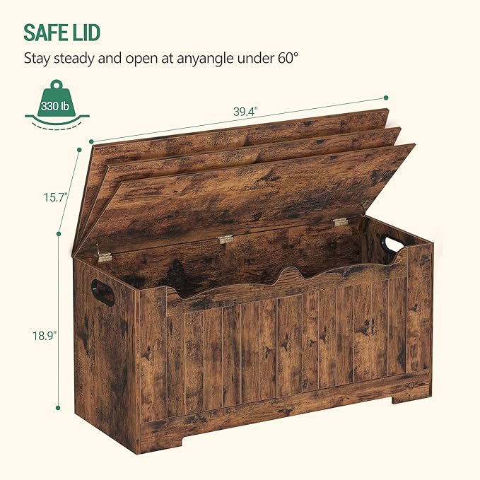 39.4" Storage Chest, Storage Bench Trunk - Image 3