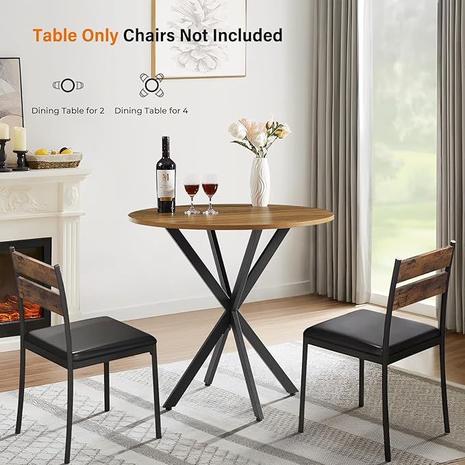 Unovivy 31.5" Small Round Dining Table - Image 3