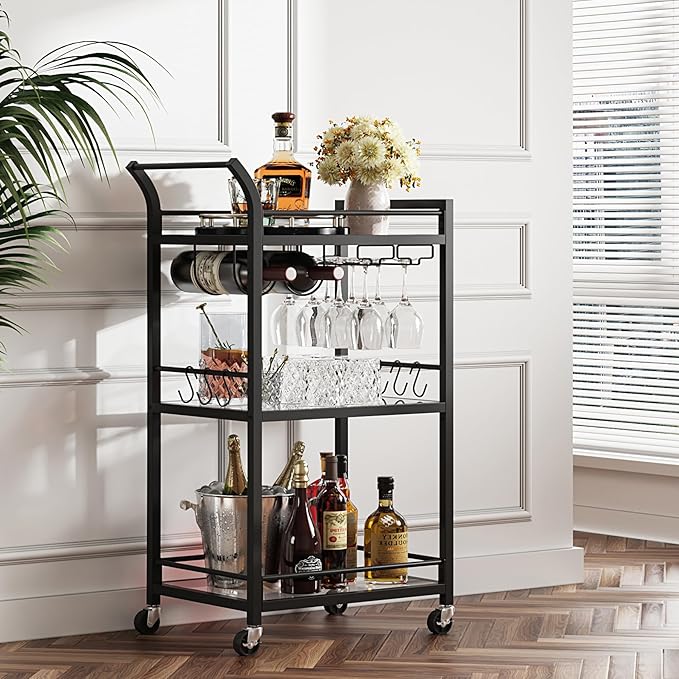 TUTOTAK Bar Cart, Home Bar Serving Cart by WelcometotheTUTOTAKHome