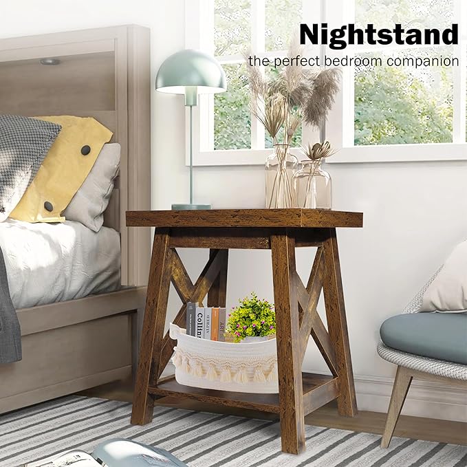 Rustic End Table, Farmhouse Side Table - Image 4