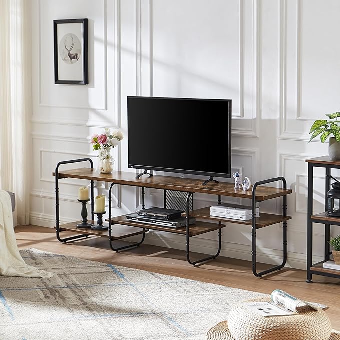 VECELO TV Stands up to 75 Inch, Entertainment Center/Media Console Table - Image 2