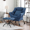 Lazy Chair with Ottoman, Reading Chair with a Pillow, Leisure Sofa Armchair by HomeEastllyHome