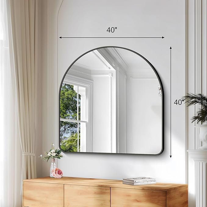 Arched Bathroom Mirror, Wall Mounted Mirror, Living Room, Hanging or Leaning - Image 4