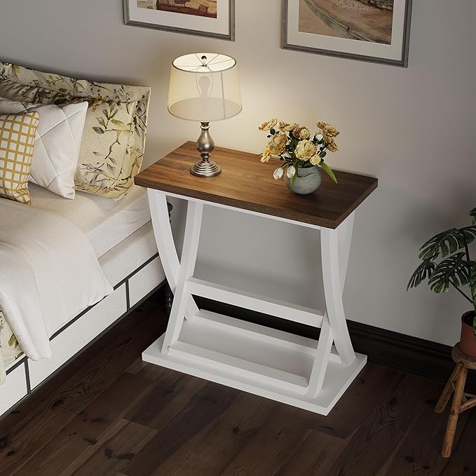 ChooChoo Farmhouse End Table, Narrow Side Table - Image 6