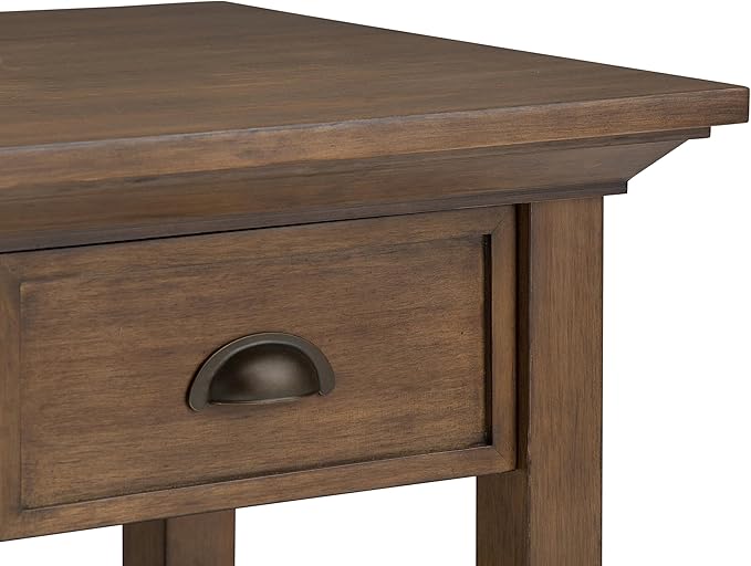 SIMPLIHOME Redmond SOLID WOOD 19 inch Wide Square Transitional End Side Table - Image 6