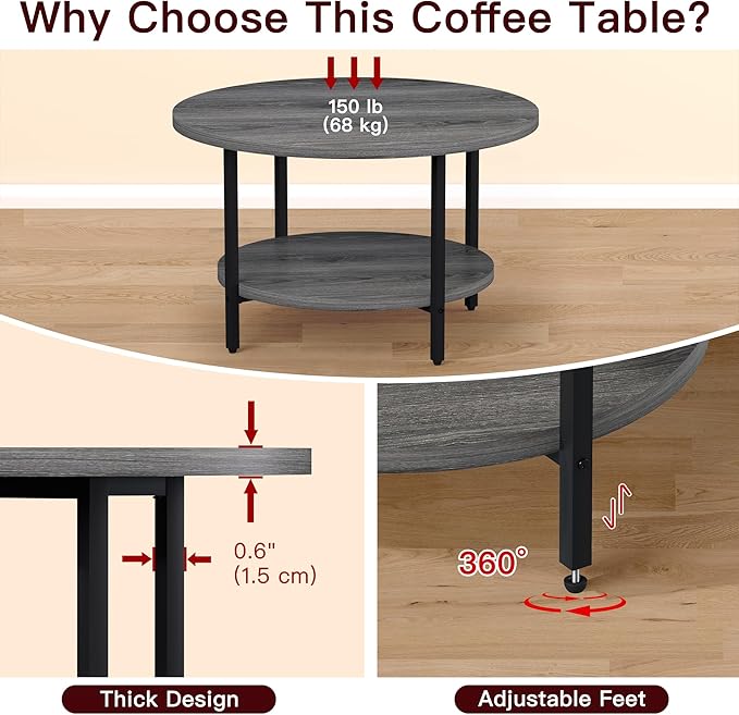 Coffee Table, 2 Tier Coffee Tables - Image 4