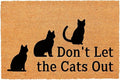 Funny Coir Doormat Don't Let The Cats Out Front Door Mat Entryway Outdoor Mats by FNDMCTPS