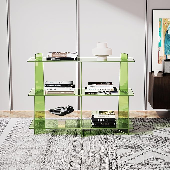 Acrylic Bookshelf, Small 3 Tier Open Bookcase - Image 5
