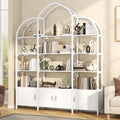 Triple Wide 5 Tier Tall Arched Bookshelf and Bookcase by Nosepen