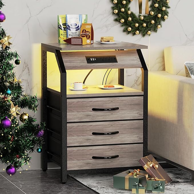 Night Stand Set of 2, Nightstands - Image 4