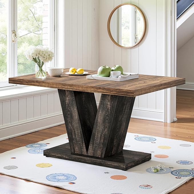 NicBex 47" Dining Table for 4 People, Farmhouse Dinner Table Small Dining Room by NicBex