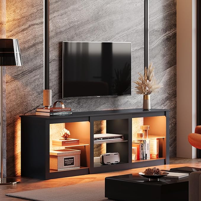 WLIVE TV Stand for 55/65/75 Inch TV, Modern Entertainment Center - Image 3