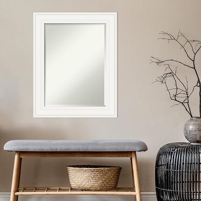 Amanti Art White Bathroom Mirror - Image 6