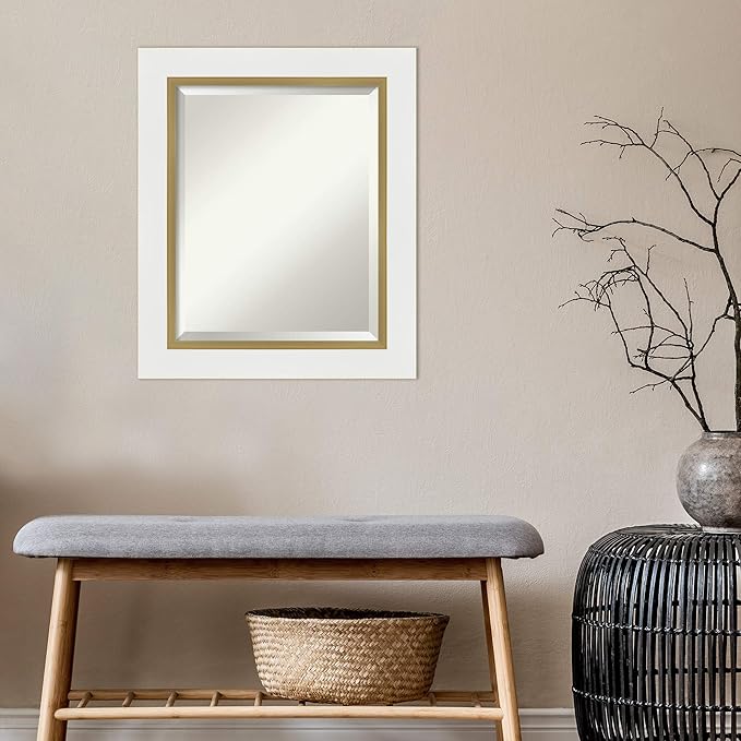 Amanti Art White Bathroom Mirror - Image 6