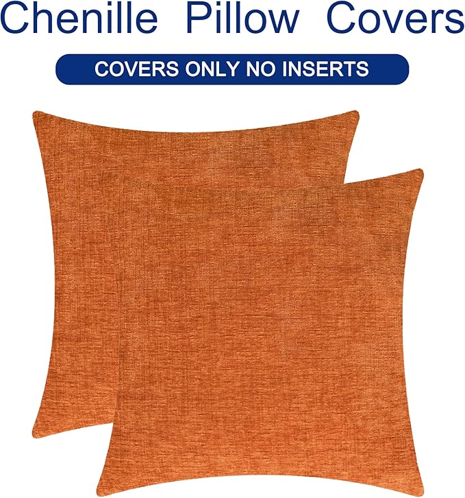 CaliTime Fall Throw Pillow Covers Decorative 26 X 26 Inches Pack of 2 Cozy - Image 6