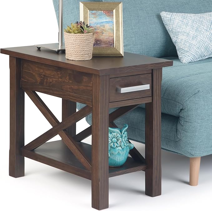 SIMPLIHOME Kitchener SOLID WOOD 14 inch Wide Rectangle Contemporary Narrow Side - Image 11