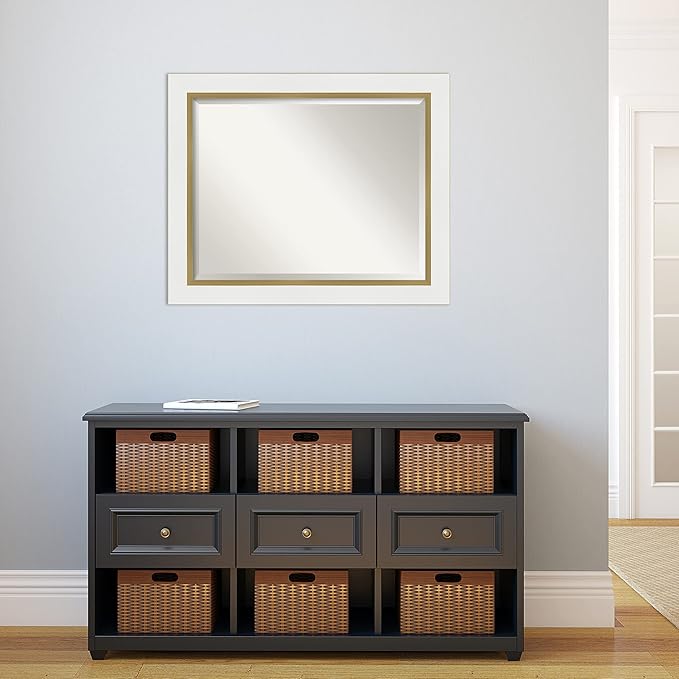 Amanti Art White Bathroom Mirror - Image 5