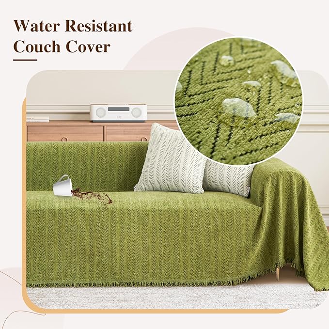 Nobildonna Sofa Cover Washable Soft Thicken Chenille Couch Cover - Image 2