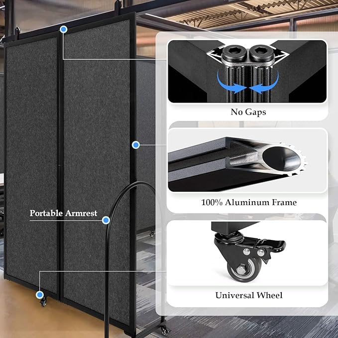 Folding Room Partition, Privacy Room Screen - Image 3