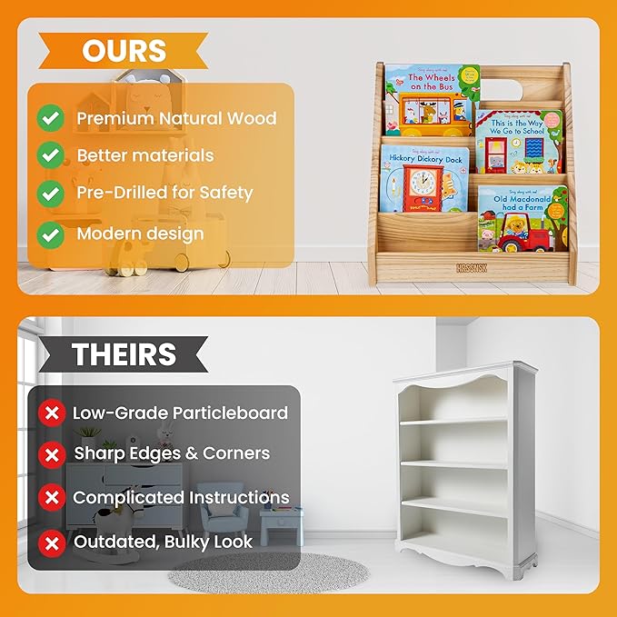 Baby Bookshelf for Toddlers Ages 1-3 - Image 8