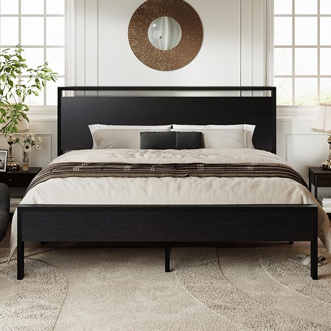 Allewie King Size Platform Bed Frame by Allewie