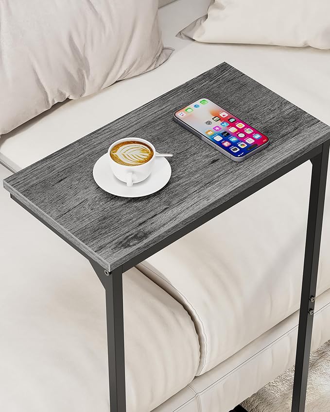 TUTOTAK C Shaped End Table, Small Side Table, 28.7 inch Tall Couch Table - Image 8