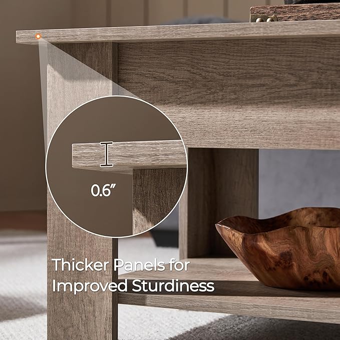 Yaheetech Lift Top Coffee Table - Image 9