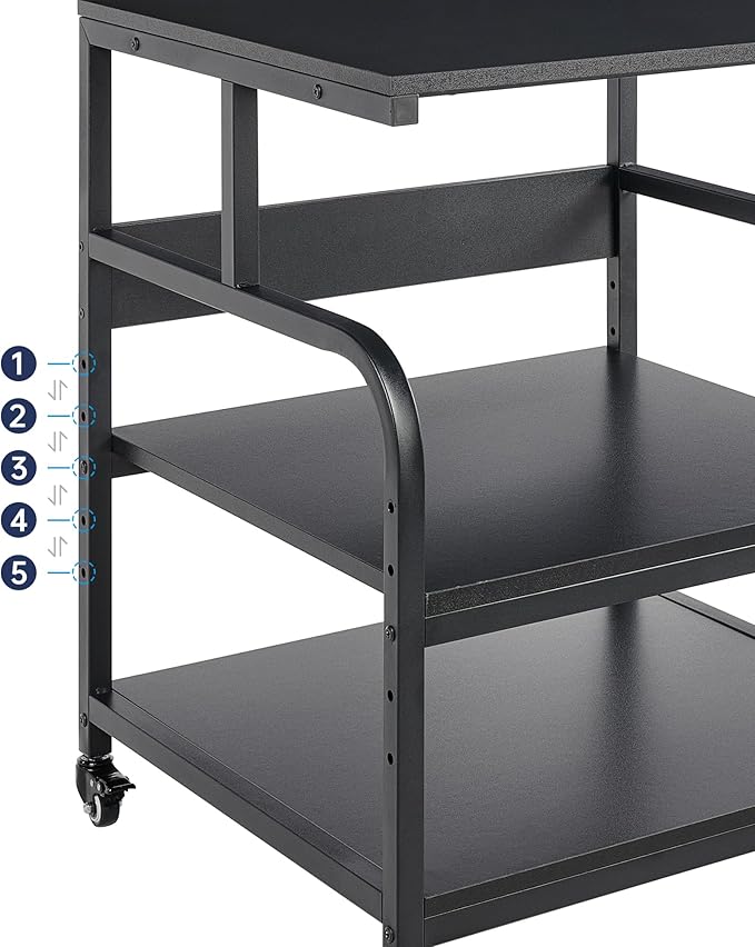 25.6" x 23.6" Extra Large Printer Stand Table - Image 4