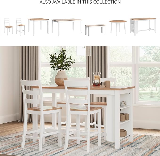 Signature Design by Ashley Gesthaven Farmhouse Counter Height Dining Table - Image 6