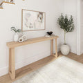 Plank+Beam Solid Wood Console Table, 66 Inch, Sofa Table, Narrow Entryway Table by PlankBeam