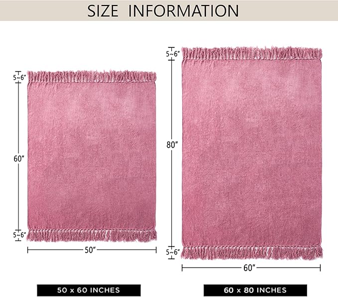 Chenille Throw Blanket for Couch 50"X 60", Soft Cozy Throws - Image 7