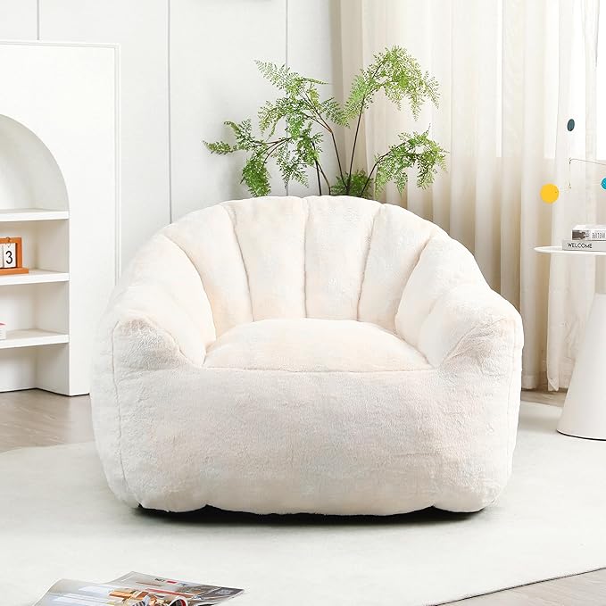 Furniliving Bean Bag Chair, Giant Bean Bag Chair Stuffed Floor Sofa - Image 3