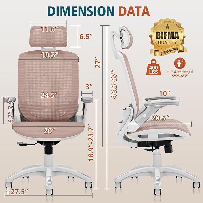 GABRYLLY Ergonomic Office Chair, High Back Home Desk Chair - Image 3