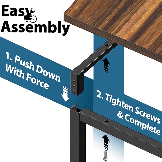 SHW Mission 48-Inch Home Office Computer Desk - Image 7