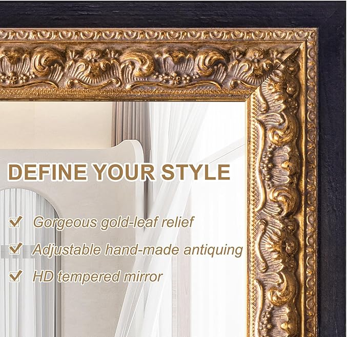 Gold Vintage Mirror 40”x28”, Bathroom and Bedroom - Image 3