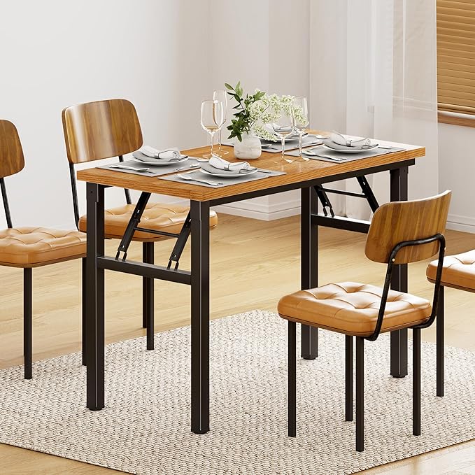 DlandHome Folding Desk Small Desk 31.5 inches Computer Desk - Image 7