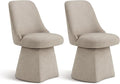 Swivel Dining Chair Mid Century Modern DeskChair High Back Upholstered Linen by Kislot