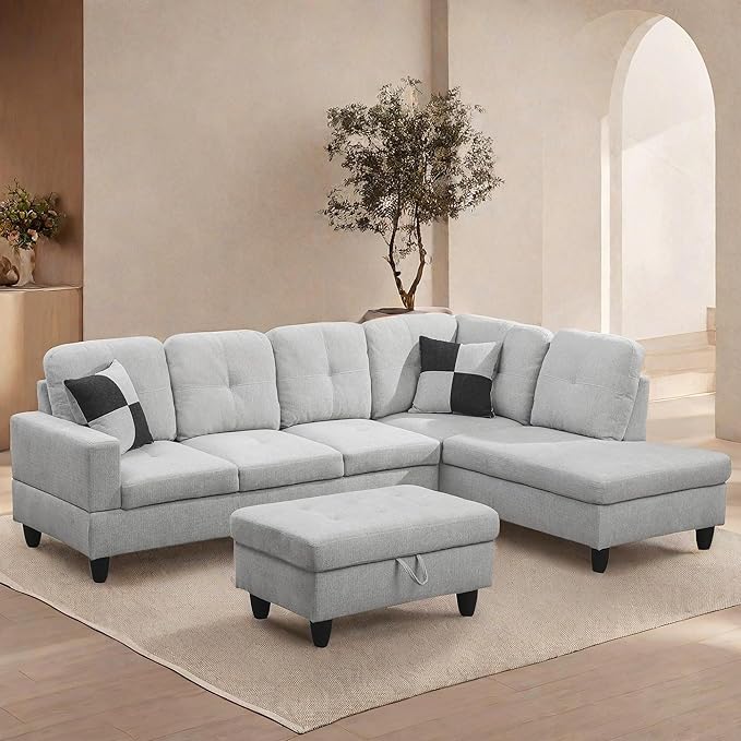 L Shaped Sectional Couches, Lounge Modular Sectional Sofa by ChicFurnit